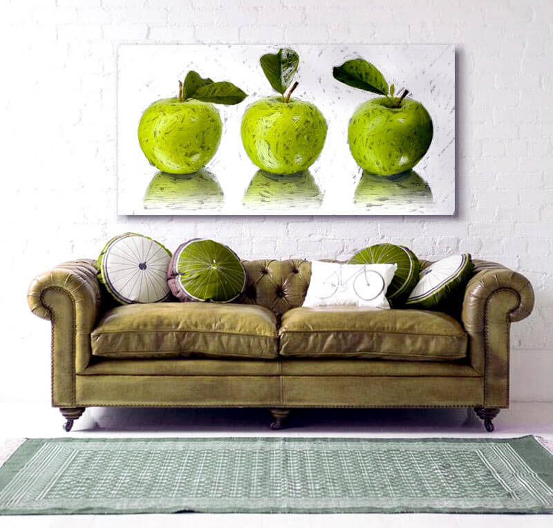 ESTUDIO DELIER | Cuadro manzanas 120x60