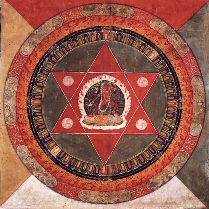 Mandala tibetano de la tradición Naropa.