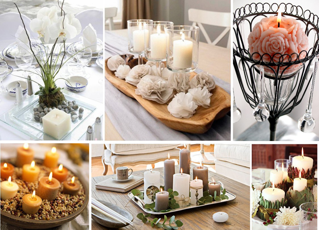 ideas para decorar con velas