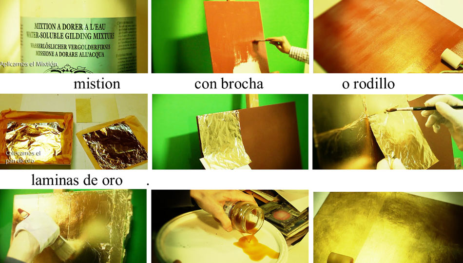 Como colocar el pan de oro plata