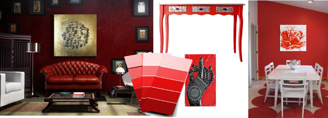 decoracion rojo