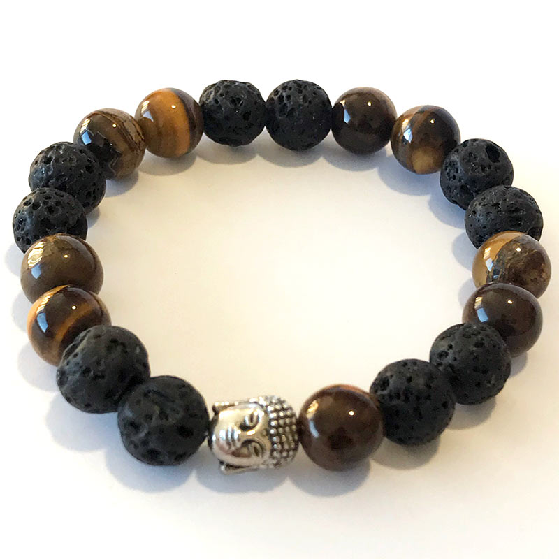 Viaje Experto lana ▷ ESTUDIO DELIER | Pulsera volcánica ojo de tigre buda