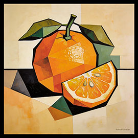 cuadros de naranjas modernos