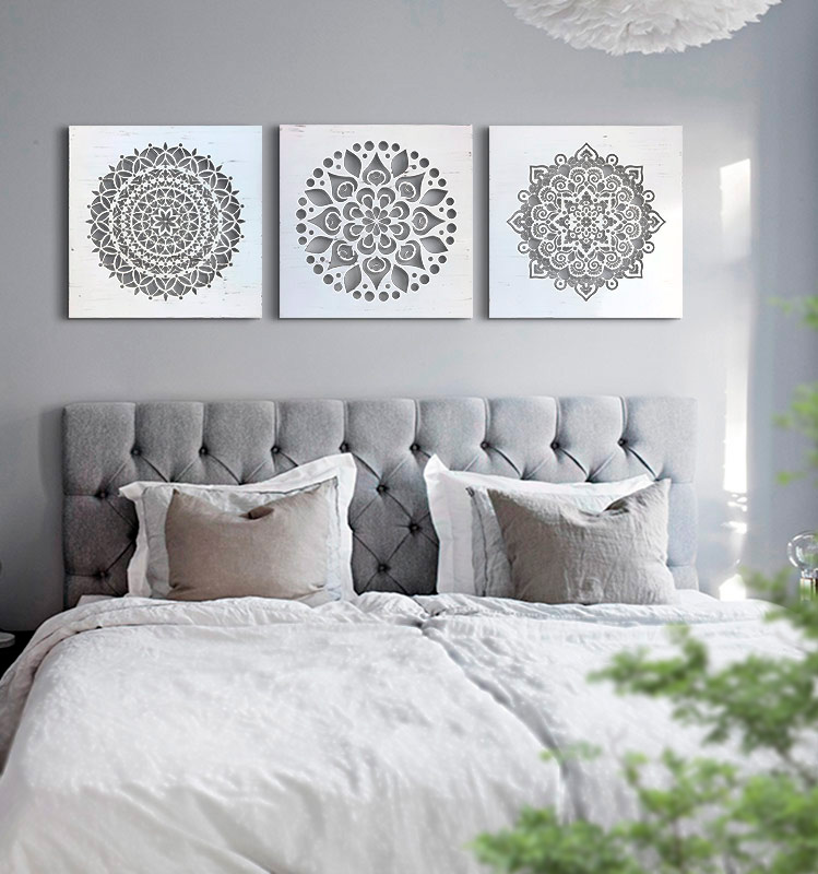 cuadros dormitorio mandalas