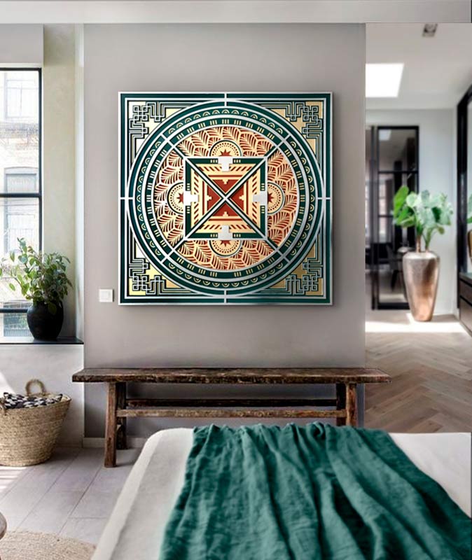 cuadros mandalas para dormitorios