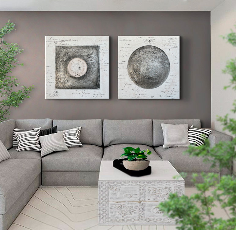 cuadros modernos para el sofa