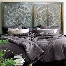 cabecero para cama de 150cm de estilo árabe marroquí, dibujo de mandala realizado en metal, cabecero para colgar en la pared artesano y artístico, para dormitorios de lujo 