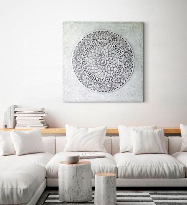 cuadro mandala sofa