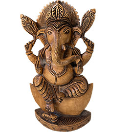 Ganesha talla de madera