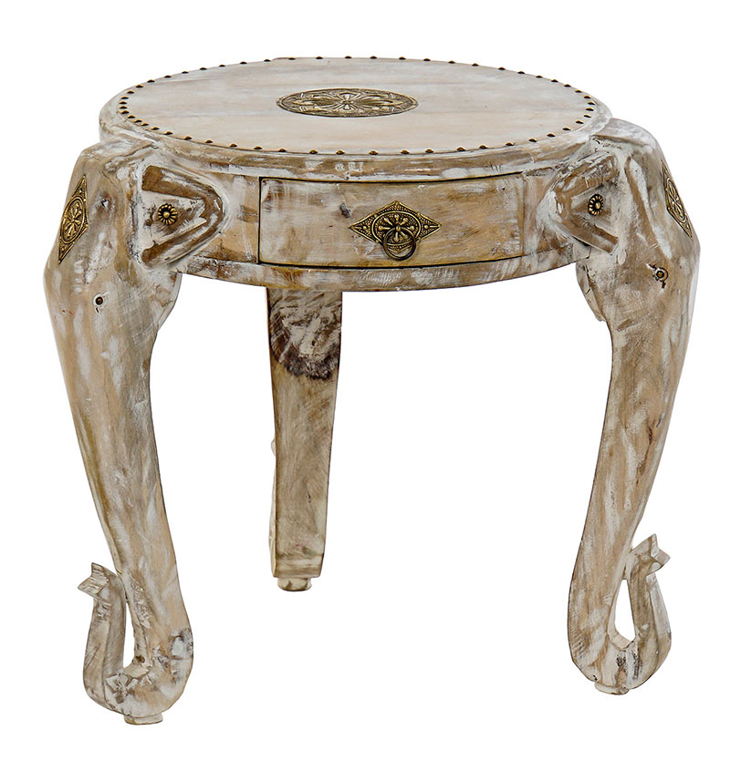 ESTUDIO DELIER | Mesita auxiliar madera, elefante