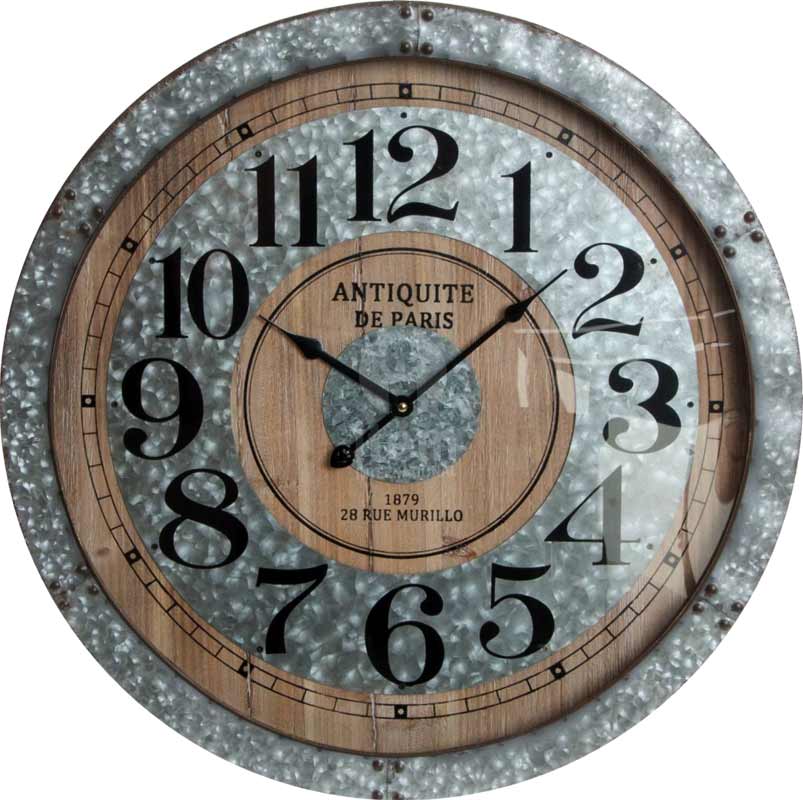 Estudio Delier Reloj De Pared Metal Vintage