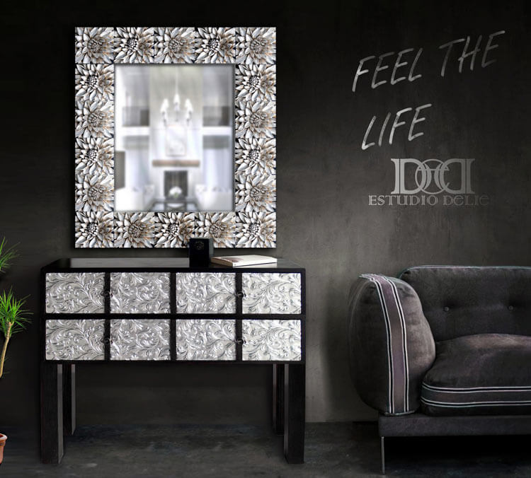 ESTUDIO DELIER | Espejo plata lotos