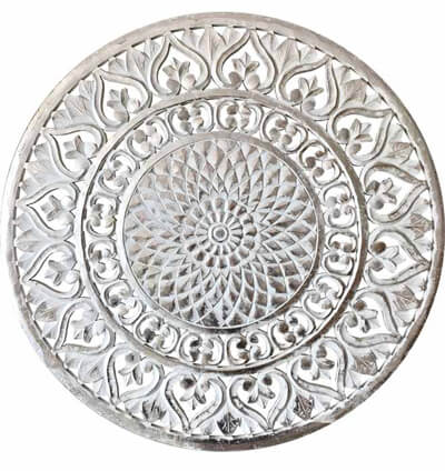 Cuadro mandala plata