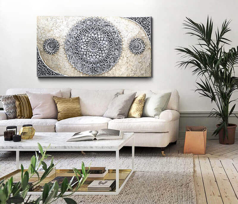 cuadros mandalas en relieve