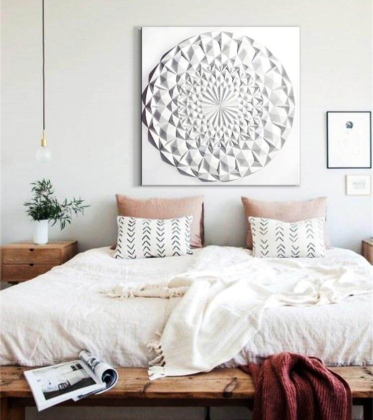 cuadros mandalas en blanco modernos