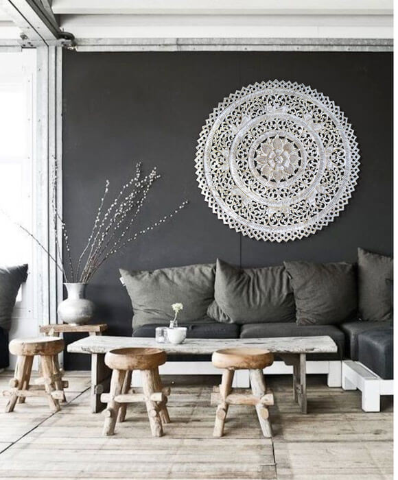 Mandalas en blanco y gris