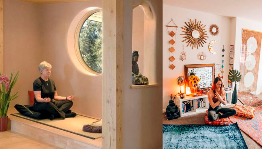 como crear rincones para meditar en casa