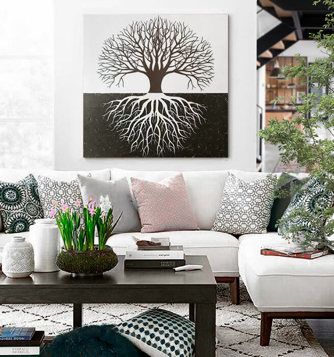 decorar salon con cuadros
