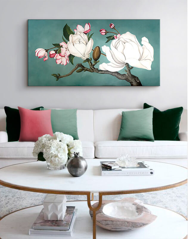 como colocar los cuadros en el salon